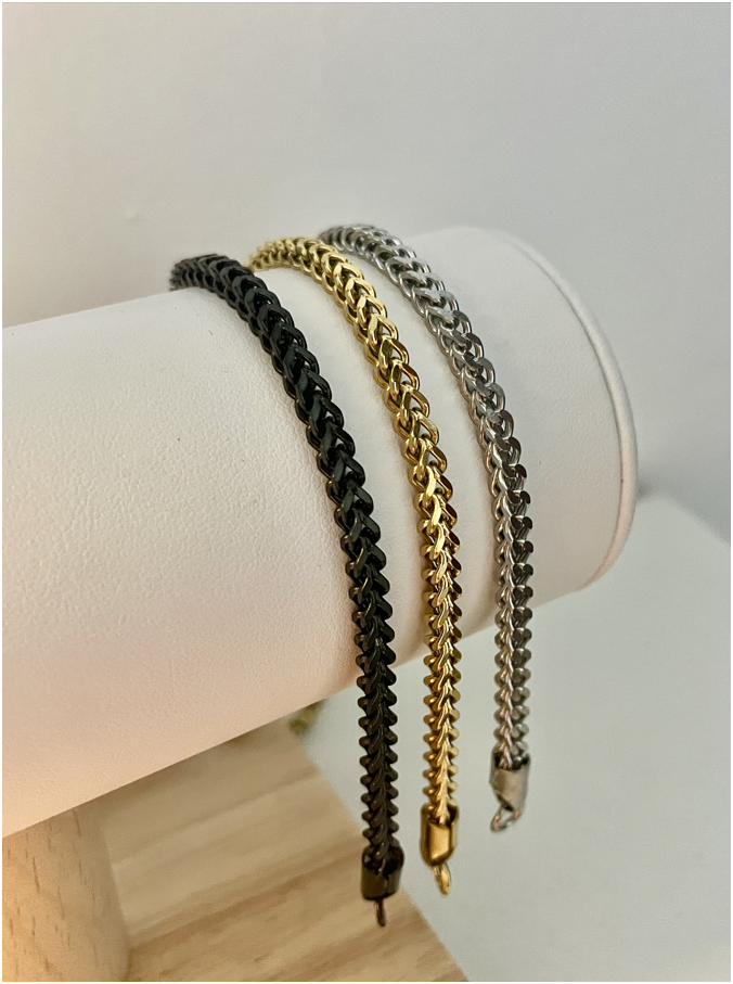 Pulsera Caballero Franco Chain Acero Inoxidable