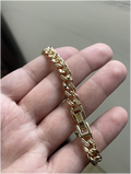 Pulsera Caballero Miami Curb Chain Diamantada Baño de Oro