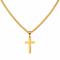 Collar Caballero Cruz Latina Dorada Curb Chain
