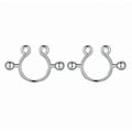 Nipple Piercing Simulador Aro Espiral Plateado