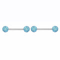 Nipple Piercing Barbell Cristales Celestes NP-AC-0002-01