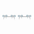 Nipple Piercing Barbell Lazo Cristales Azul Celeste